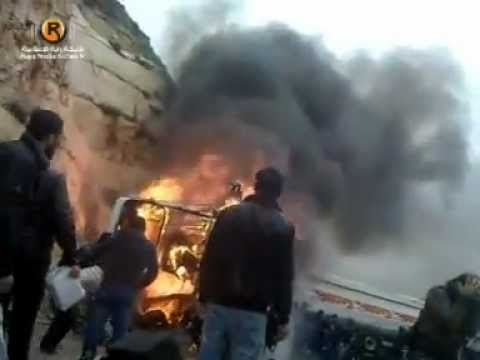 حادث باص المدرسة في جبع قرب رام الله - نقلا عن شبكة راية