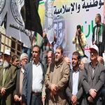 المقاومة الشعبية تشارك بمسيرة أحياء يوم الأسير الفلسطيني بغزة